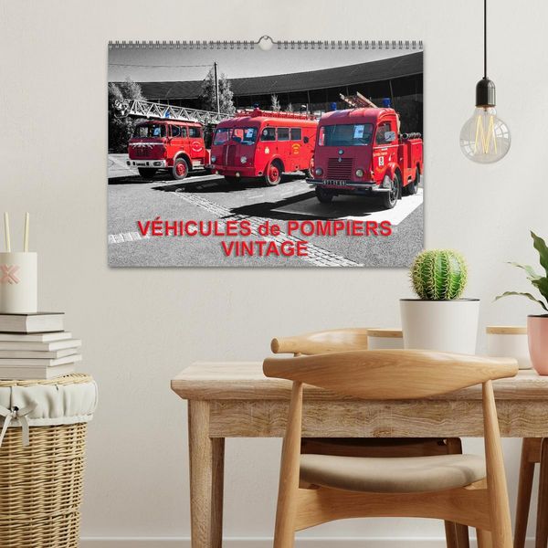Produktbild: V&Eacute;HICULES de POMPIERS VINTAGE (Calendrier mural 2026 DIN A3 vertical), CALVENDO calendrier mensuel