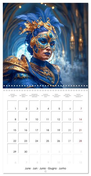 Produktbild: Masks from the realm of fantasy (Wall Calendar 2026 12 &times; 12 Inch) CALVENDO 12 Month Wall Calendar