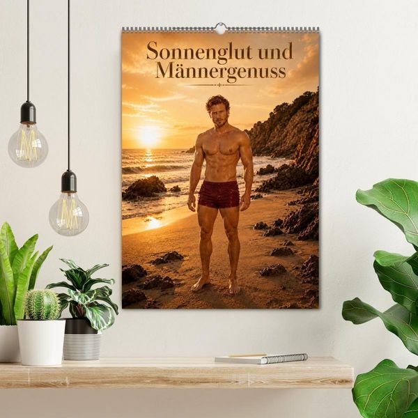 Produktbild: Sonnenglut und Männergenuss (Wandkalender 2027 DIN A2 hoch), CALVENDO Monatskalender