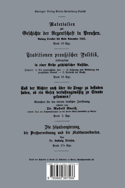 Produktbild: Aktenst&uuml;cke zur neuesten Geschichte Preu&szlig;ens 1863