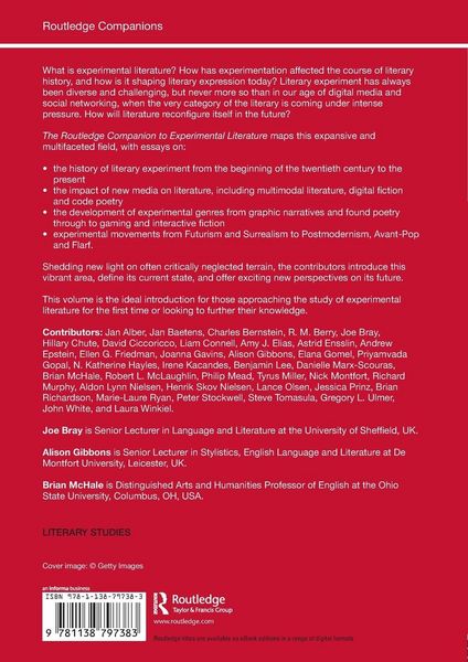 Produktbild: The Routledge Companion to Experimental Literature