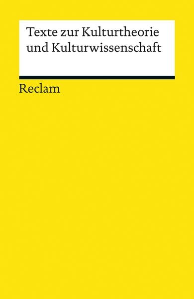 Produktbild: Texte zur Kulturtheorie und Kulturwissenschaft