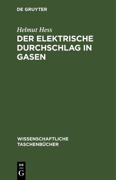 Produktbild: Der elektrische Durchschlag in Gasen