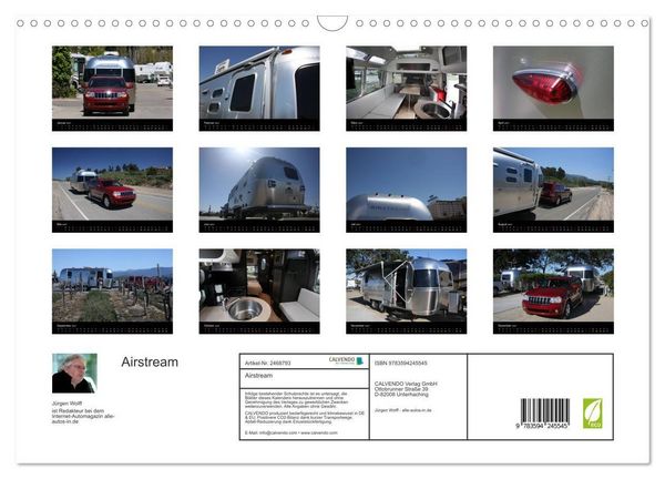 Produktbild: Airstream (Wandkalender 2027 DIN A3 quer), CALVENDO Monatskalender