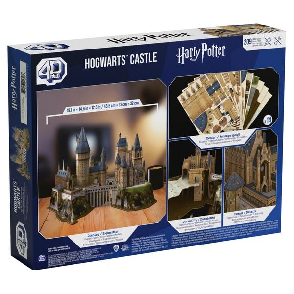Produktbild: 4D Build - Harry Potter, Hogwarts Castle, 3D-Puzzle des magischen Harry Potter-Schlosses aus hochwertigem Karton, 209 Teile, ab 12 Jahren