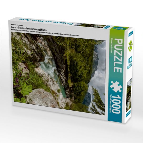 CALVENDO Puzzle Ein Motiv aus dem Kalender Soca - Sloweniens Smaragdfluss | 1000 Teile Lege-Größe 64x48cm Foto-Puzzle für glückliche Stunden