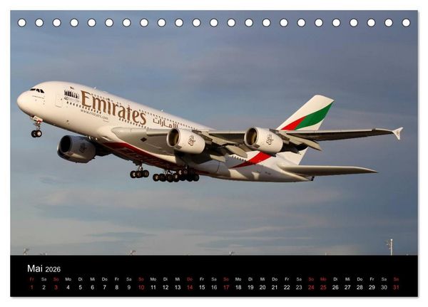 Produktbild: Faszination Flugzeug (Tischkalender 2026 DIN A5 quer), CALVENDO Monatskalender