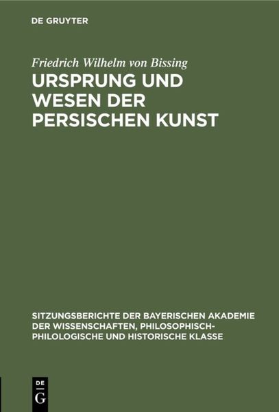 Produktbild: Ursprung und Wesen der persischen Kunst