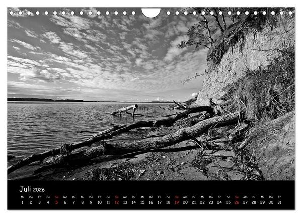 Produktbild: R&uuml;gen in schwarz-wei&szlig; (Wandkalender 2026 DIN A4 quer), CALVENDO Monatskalender