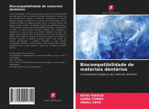Produktbild: Biocompatibilidade de materiais dent&aacute;rios