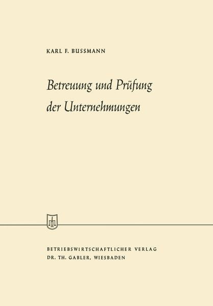 Produktbild: Betreuung und Pr&uuml;fung der Unternehmungen