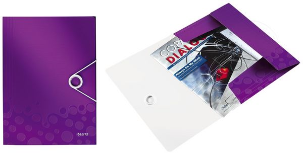 LEITZ Eckspannermappe WOW violett DIN A4