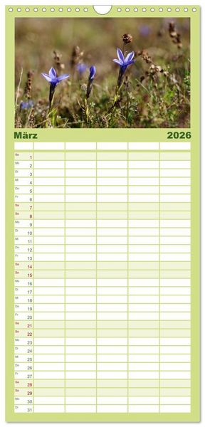 Produktbild: Familienplaner 2026 - Bergwelt in &Ouml;sterreich mit 5 Spalten (Wandkalender, 21 x 45 cm) CALVENDO