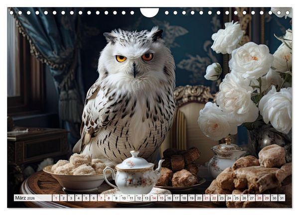 Produktbild: Stillleben mit Eule (Wandkalender 2026 DIN A4 quer), CALVENDO Monatskalender