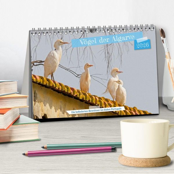 Produktbild: V&ouml;gel der Algarve (Tischkalender 2026 DIN A5 quer), CALVENDO Monatskalender