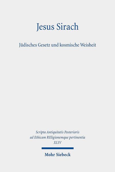 Produktbild: Jesus Sirach, J&uuml;disches Gesetz und kosmische Weisheit