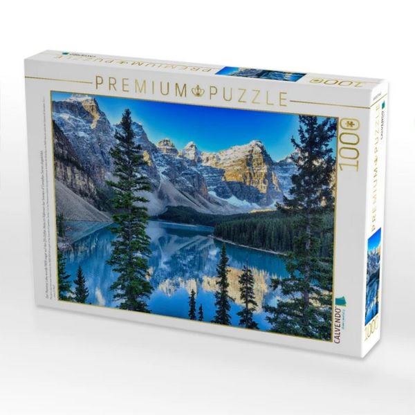 CALVENDO Puzzle Der Moraine Lake wurde 1969 sogar auf der 20-Dollar-Note im Rahmen der Scenes of Canadian Series abgebildet. | 1000 Teile Lege-Größe 64x48cm Foto-Puzzle für glückliche Stunden