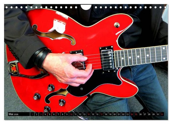 Produktbild: JAZZGITARREN in Szene gesetzt (Wandkalender 2026 DIN A4 quer), CALVENDO Monatskalender