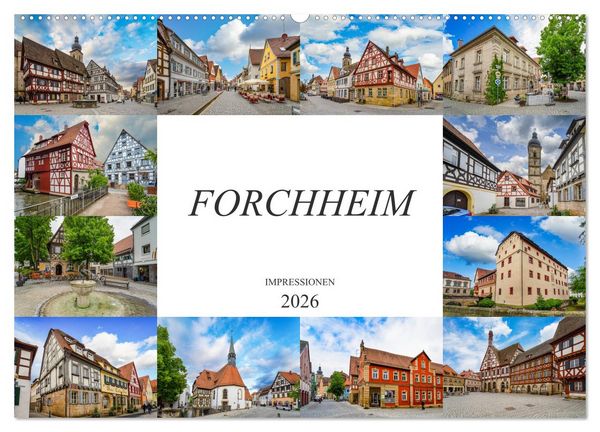 Forchheim Impressionen (Wandkalender 2026 DIN A2 quer), CALVENDO Monatskalender