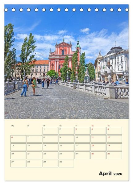 Produktbild: Ljubljana Sloweniens Hauptstadt (Tischkalender 2026 DIN A5 hoch), CALVENDO Monatskalender