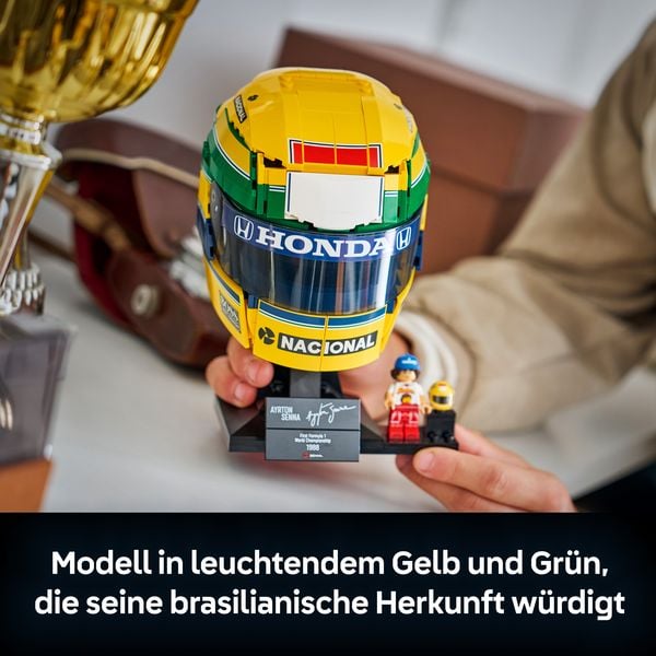 Produktbild: LEGO Editions Ayrton Senna Helm F1 Fanartikel Modellbausatz 43024