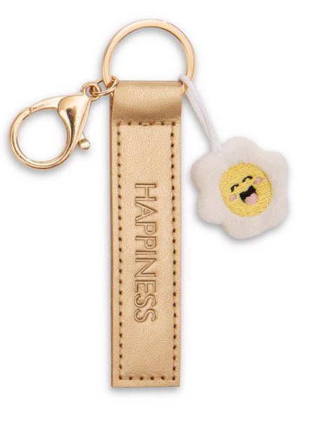 Produktbild: Schl&uuml;sselanh&auml;nger Happiness Kunstlederband gold