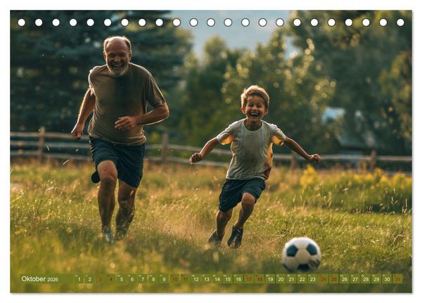 Produktbild: Fu&szlig;ball im Blut (Tischkalender 2026 DIN A5 quer), CALVENDO Monatskalender