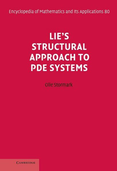 Produktbild: Lie's Structural Approach to Pde Systems