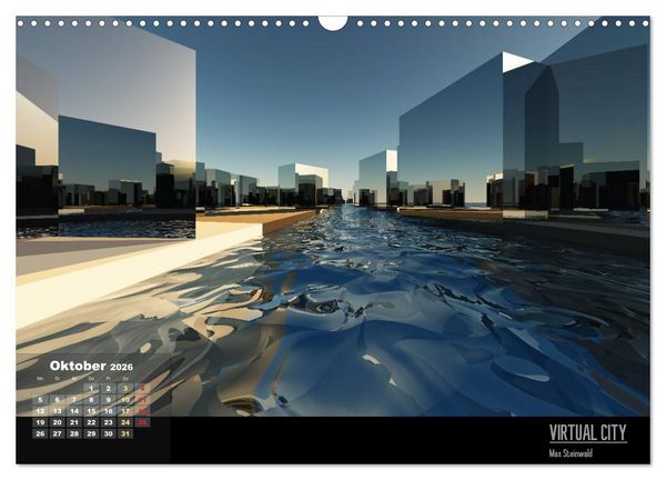 Produktbild: VIRTUAL CITY 2026 CH-Version (Wandkalender 2026 DIN A3 quer), CALVENDO Monatskalender