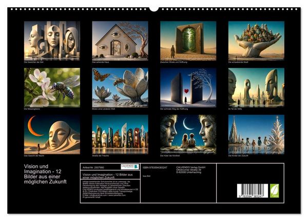 Produktbild: Vision und Imagination - 12 Bilder aus einer m&ouml;glichen Zukunft (hochwertiger Premium Wandkalender 2027 DIN A2 quer), Kunstdruck in Hochglanz