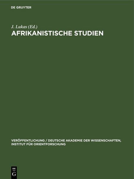 Produktbild: Afrikanistische Studien