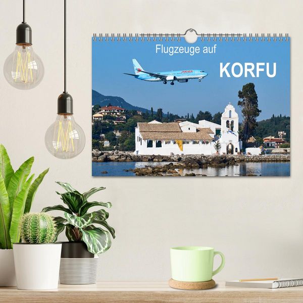 Produktbild: Flugzeuge auf Korfu (Wandkalender 2026 DIN A4 quer), CALVENDO Monatskalender