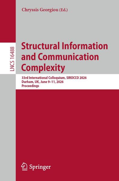 Produktbild: Structural Information and Communication Complexity