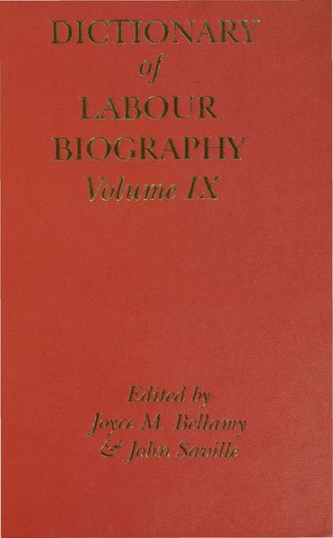 Produktbild: Dictionary of Labour Biography