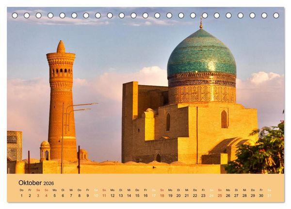 Produktbild: Uzbekistan - m&auml;rchenhafte Seidenstra&szlig;e (Tischkalender 2026 DIN A5 quer), CALVENDO Monatskalender