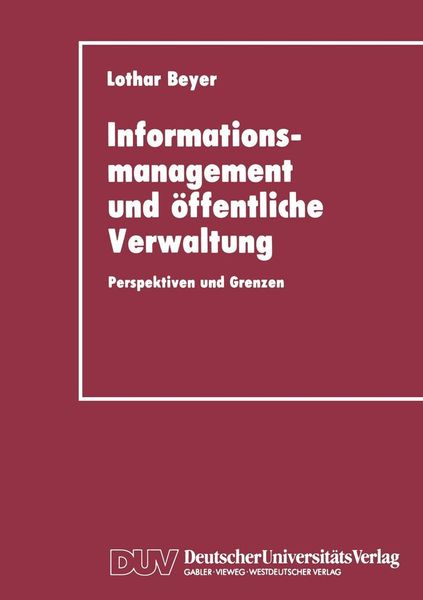 Produktbild: Informationsmanagement und &ouml;ffentliche Verwaltung