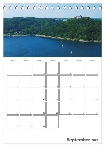 Produktbild: Hessens sch&ouml;nster See - Der Edersee (Tischkalender 2027 DIN A5 hoch), CALVENDO Monatskalender
