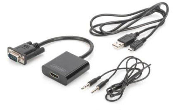 Produktbild: Digitus AV Konverter DA-70473 [VGA - HDMI] 1920 x 1080 Pixel