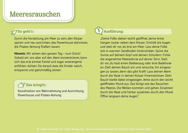 Produktbild: 30 Pilates-Bildkarten f&uuml;r Kinder