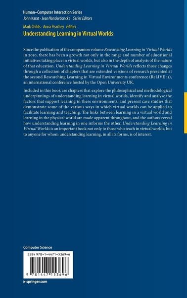 Produktbild: Understanding Learning in Virtual Worlds