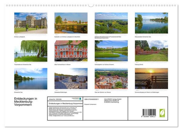 Produktbild: Entdeckungen in Mecklenburg-Vorpommern (hochwertiger Premium Wandkalender 2027 DIN A2 quer), Kunstdruck in Hochglanz