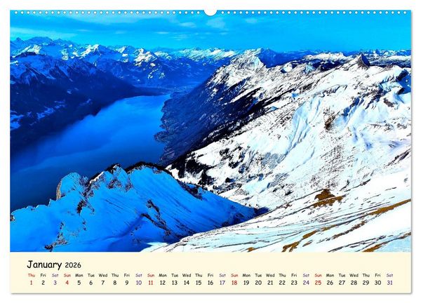 Produktbild: Switzerland and its majestic Alps (Wall Calendar 2026 DIN A2 landscape), CALVENDO 12 Month Wall Calendar