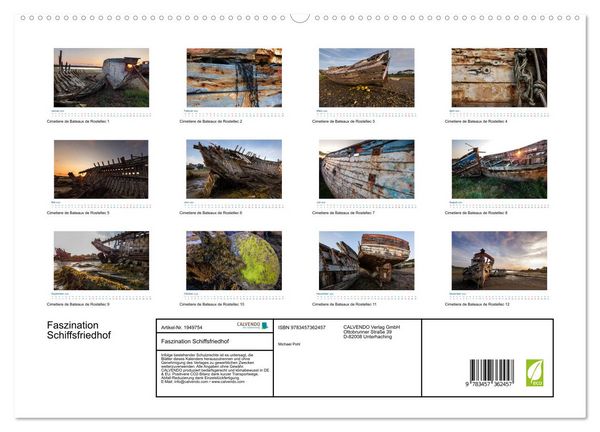 Produktbild: Faszination Schiffsfriedhof (hochwertiger Premium Wandkalender 2026 DIN A2 quer), Kunstdruck in Hochglanz