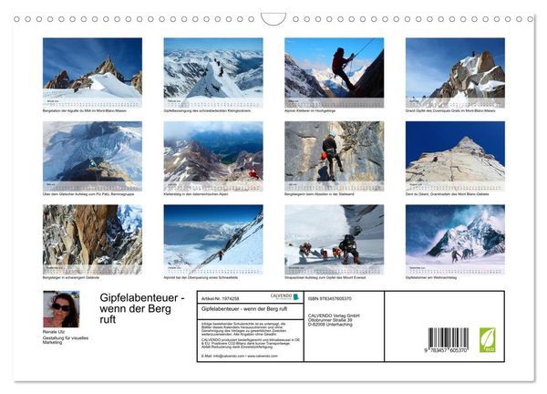 Produktbild: Gipfelabenteuer - wenn der Berg ruft (Wandkalender 2026 DIN A3 quer), CALVENDO Monatskalender