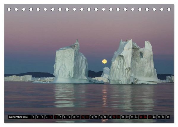 Produktbild: GR&Ouml;NLAND Eisfjord und Diskobucht (Tischkalender 2026 DIN A5 quer), CALVENDO Monatskalender