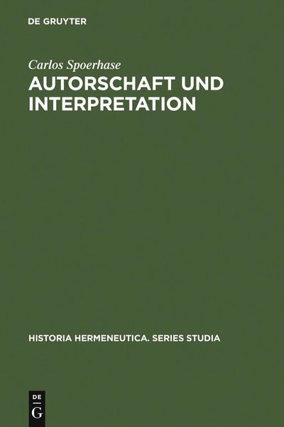 Produktbild: Autorschaft und Interpretation