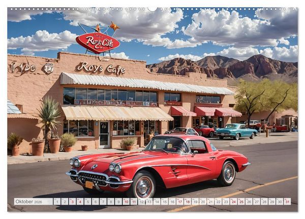 Produktbild: Virtual Classic Cars (hochwertiger Premium Wandkalender 2026 DIN A2 quer), Kunstdruck in Hochglanz