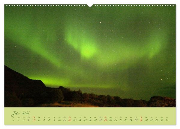 Produktbild: Nordlicht-Zauber auf den Lofoten. Aurora borealis (hochwertiger Premium Wandkalender 2026 DIN A2 quer), Kunstdruck in Hochglanz