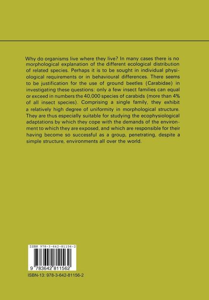 Produktbild: Carabid Beetles in Their Environments