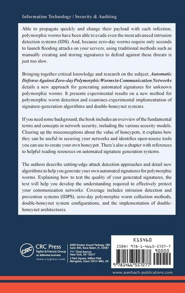 Produktbild: Automatic Defense Against Zero-day Polymorphic Worms in Communication Networks